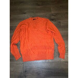 Callaway Sweater Orange Long sleeve All Wool Blend Sz Small